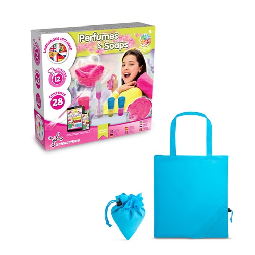 azul claro Perfume & Soap Factory Kit V. Juego educativo suministrado con una bolsa de regalo plegable de 190T