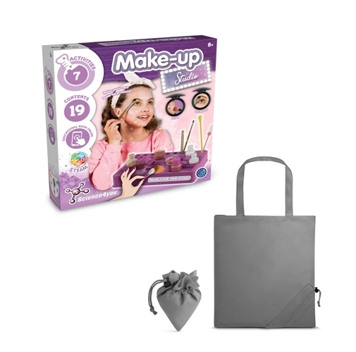 gray Makeup Studio Kit II. Kit educativo suministrado con una bolsa de regalo plegable de 190T