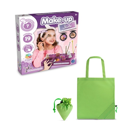 verde claro Makeup Studio Kit II. Kit educativo suministrado con una bolsa de regalo plegable de 190T