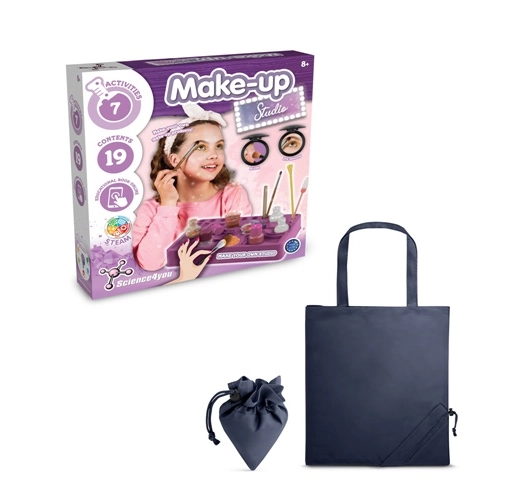 azul marino Makeup Studio Kit II. Kit educativo suministrado con una bolsa de regalo plegable de 190T