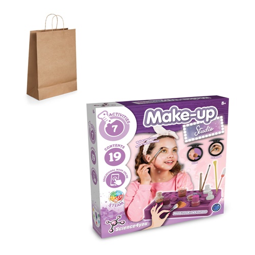 Makeup Studio Kit IV. Kit educativo suministrado con una bolsa de regalo de papel kraft (115 g/m²)