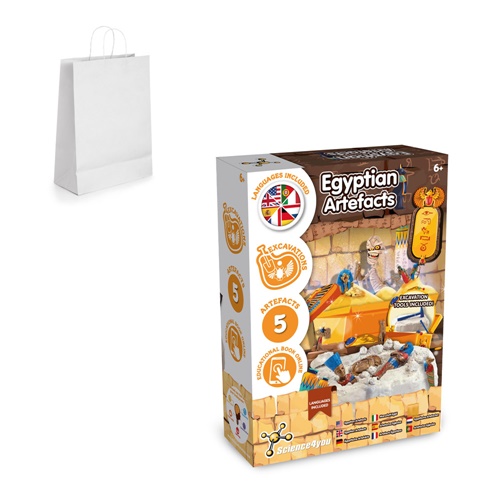 Ancient Egypt Excavation Kit II. Juego educativo suministrado con una bolsa de regalo de papel kraft (90 g/m²)