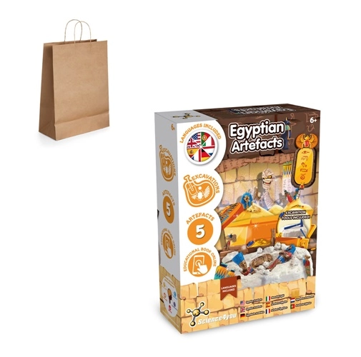 Ancient Egypt Excavation Kit III. Juego educativo suministrado con una bolsa de regalo de papel kraft (115 g/m²)