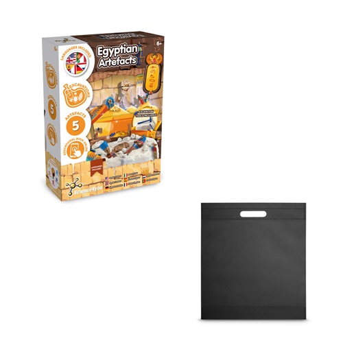 black Ancient Egypt Excavation Kit IV. Juego educativo suministrado con una bolsa de regalo de non woven (80 g/m²)