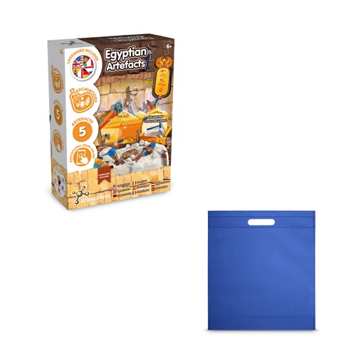 azul royal Ancient Egypt Excavation Kit IV. Juego educativo suministrado con una bolsa de regalo de non woven (80 g/m²)