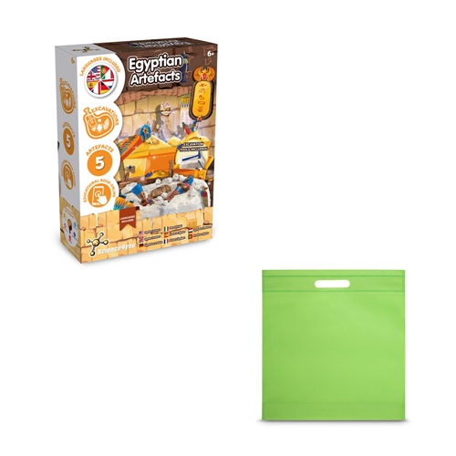 verde claro Ancient Egypt Excavation Kit IV. Juego educativo suministrado con una bolsa de regalo de non woven (80 g/m²)