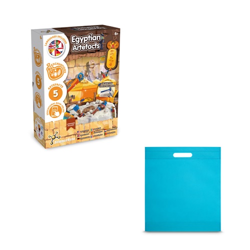 azul claro Ancient Egypt Excavation Kit IV. Juego educativo suministrado con una bolsa de regalo de non woven (80 g/m²)