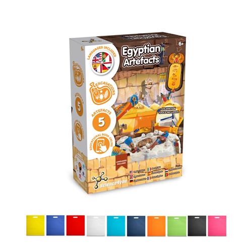 Ancient Egypt Excavation Kit IV. Juego educativo suministrado con una bolsa de regalo de non woven (80 g/m²)