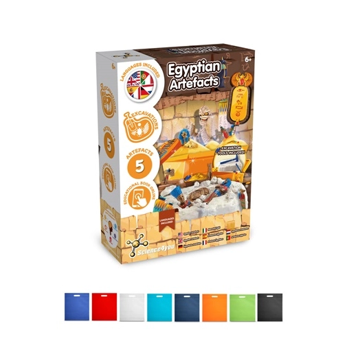 Ancient Egypt Excavation Kit IV. Juego educativo suministrado con una bolsa de regalo de non woven (80 g/m²)