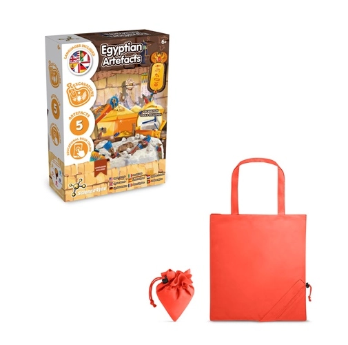 Ancient Egypt Excavation Kit V. Juego educativo suministrado con una bolsa de regalo plegable de 190T