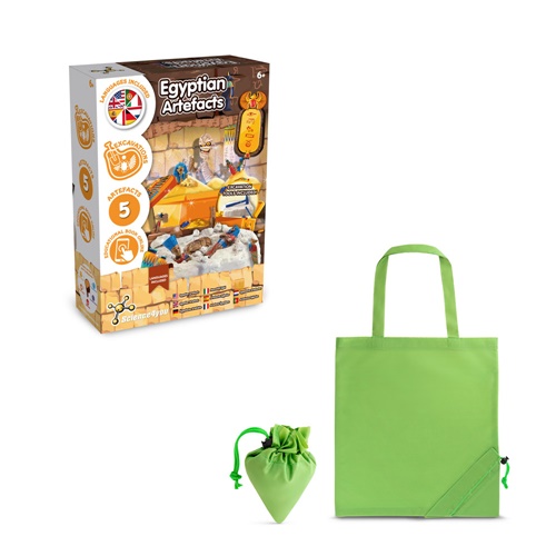 verde claro Ancient Egypt Excavation Kit V. Juego educativo suministrado con una bolsa de regalo plegable de 190T