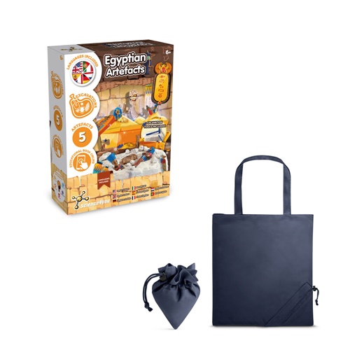 azul marino Ancient Egypt Excavation Kit V. Juego educativo suministrado con una bolsa de regalo plegable de 190T