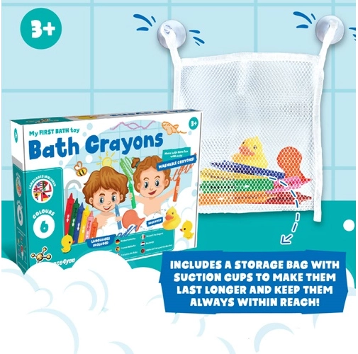multicolor BATH CRAYONS. Juguete educativo para niños