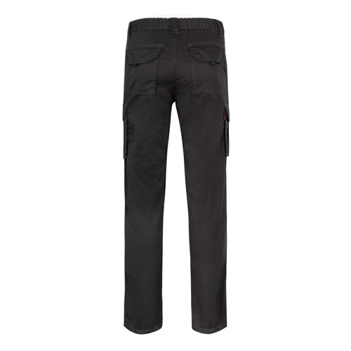 black VL LUGH. Pantalón elástico multibolsillos (240g/m²) en algodón (46%), EME (38%) y poliéster (16%)