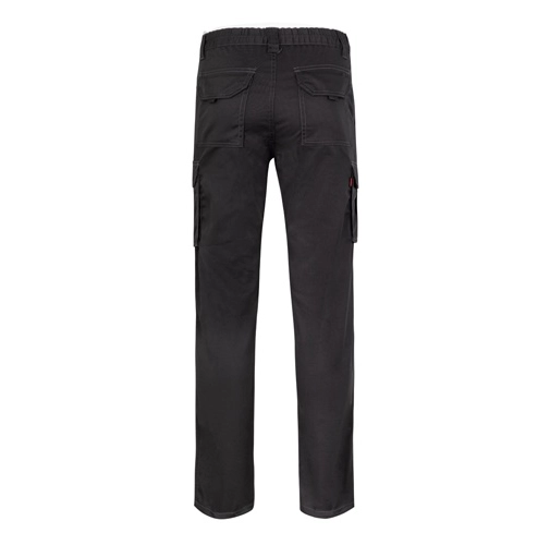 black VL LUGH. Pantalón elástico multibolsillos (240g/m²) en algodón (46%), EME (38%) y poliéster (16%)