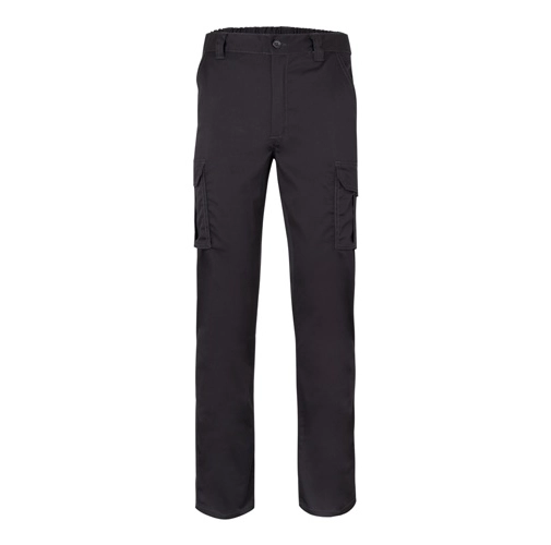 black VL LUGH. Pantalón elástico multibolsillos (240g/m²) en algodón (46%), EME (38%) y poliéster (16%)