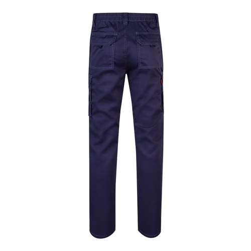 blue VL LUGH. Pantalón elástico multibolsillos (240g/m²) en algodón (46%), EME (38%) y poliéster (16%)