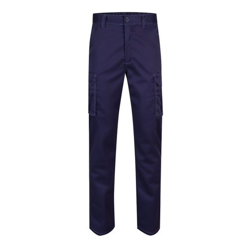 blue VL LUGH. Pantalón elástico multibolsillos (240g/m²) en algodón (46%), EME (38%) y poliéster (16%)