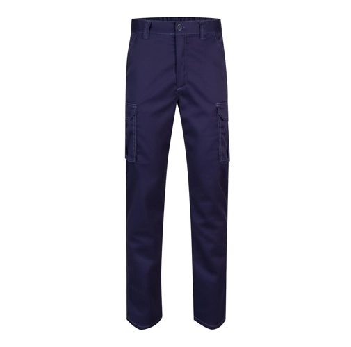 blue VL LUGH. Pantalón elástico multibolsillos (240g/m²) en algodón (46%), EME (38%) y poliéster (16%)