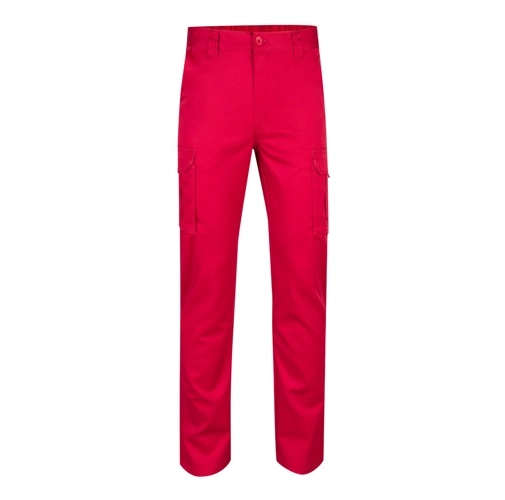 red VL LUGH. Pantalón elástico multibolsillos (240g/m²) en algodón (46%), EME (38%) y poliéster (16%)