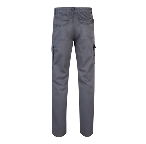 gray VL LUGH. Pantalón elástico multibolsillos (240g/m²) en algodón (46%), EME (38%) y poliéster (16%)