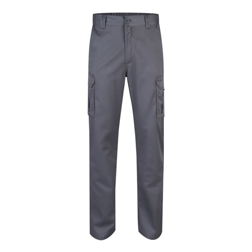 gray VL LUGH. Pantalón elástico multibolsillos (240g/m²) en algodón (46%), EME (38%) y poliéster (16%)