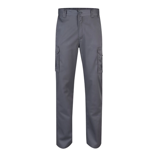 gray VL LUGH. Pantalón elástico multibolsillos (240g/m²) en algodón (46%), EME (38%) y poliéster (16%)