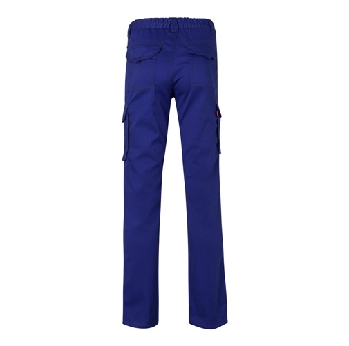 azul royal VL LUGH. Pantalón elástico multibolsillos (240g/m²) en algodón (46%), EME (38%) y poliéster (16%)