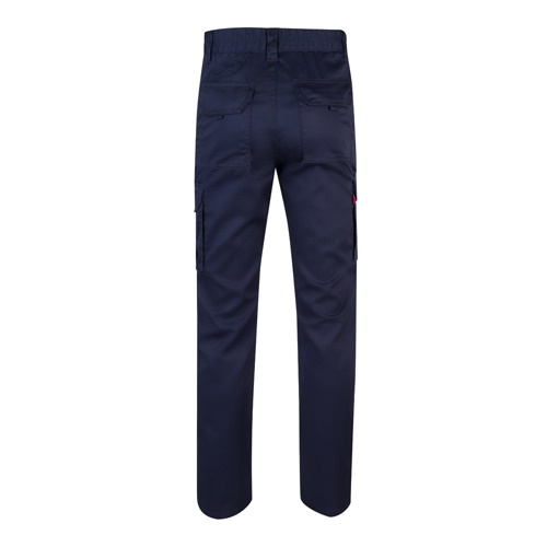 azul marino VL LUGH. Pantalón elástico multibolsillos (240g/m²) en algodón (46%), EME (38%) y poliéster (16%)