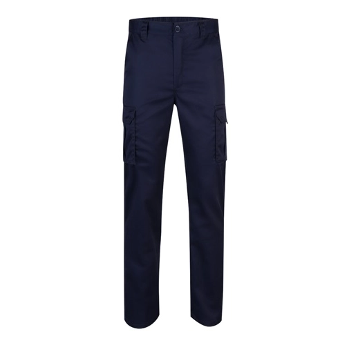 azul marino VL LUGH. Pantalón elástico multibolsillos (240g/m²) en algodón (46%), EME (38%) y poliéster (16%)