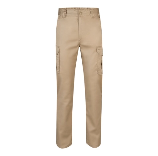 natural claro VL LUGH. Pantalón elástico multibolsillos (240g/m²) en algodón (46%), EME (38%) y poliéster (16%)