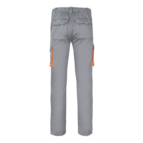 gray VL HYPNOS. Pantalón de sarga multibolsillos bicolor (200g/m²), en algodón (35%) y poliéster (65%)