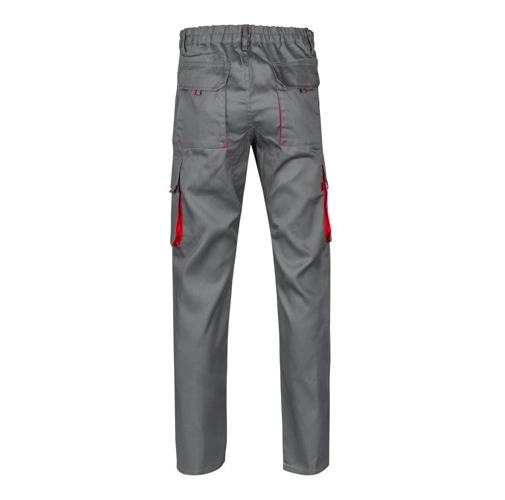 gray VL HYPNOS. Pantalón de sarga multibolsillos bicolor (200g/m²), en algodón (35%) y poliéster (65%)