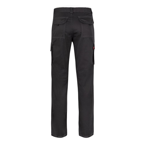 black VL PAN. Pantalón elástico multibolsillos (290g/m²), en algodón (46%), EME (38%) y poliéster (16%)