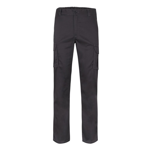 black VL PAN. Pantalón elástico multibolsillos (290g/m²), en algodón (46%), EME (38%) y poliéster (16%)