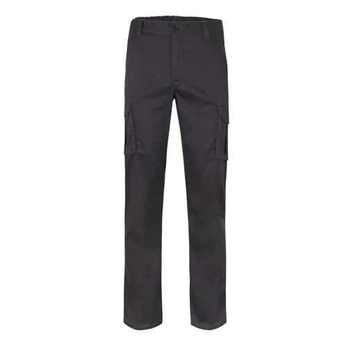 black VL PAN. Pantalón elástico multibolsillos (290g/m²), en algodón (46%), EME (38%) y poliéster (16%)