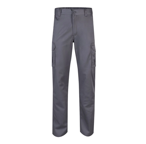 gray VL PAN. Pantalón elástico multibolsillos (290g/m²), en algodón (46%), EME (38%) y poliéster (16%)