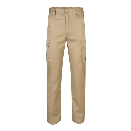 natural claro VL PAN. Pantalón elástico multibolsillos (290g/m²), en algodón (46%), EME (38%) y poliéster (16%)