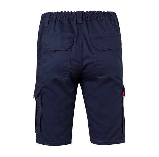 azul marino VL HEBE. Bermudas elásticas multibolsillos (240g/m²), en algodón (46%), EME (38%) y poliéster (16%)