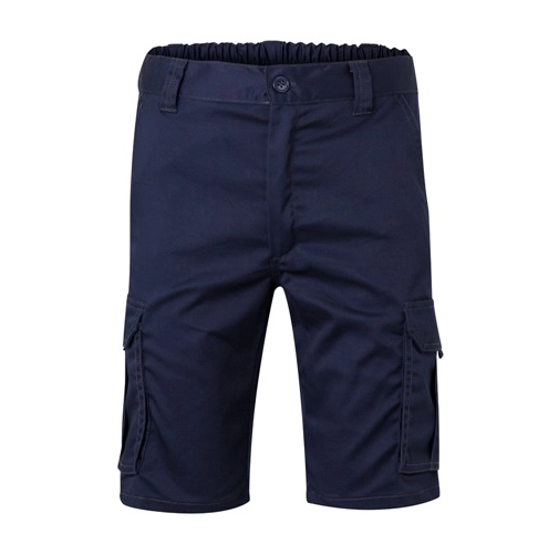 azul marino VL HEBE. Bermudas elásticas multibolsillos (240g/m²), en algodón (46%), EME (38%) y poliéster (16%)