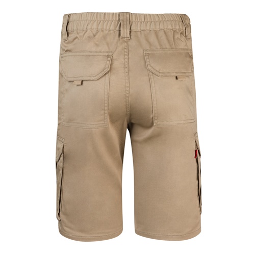 natural claro VL HEBE. Bermudas elásticas multibolsillos (240g/m²), en algodón (46%), EME (38%) y poliéster (16%)