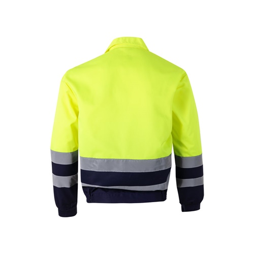 azul marino VL NEPTUNE LARGE. Chaqueta de sarga bicolor (210g/m²) en poliéster (80%) y algodón (20%)