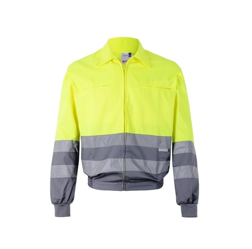 gray VL NEPTUNE LARGE. Chaqueta de sarga bicolor (210g/m²) en poliéster (80%) y algodón (20%)