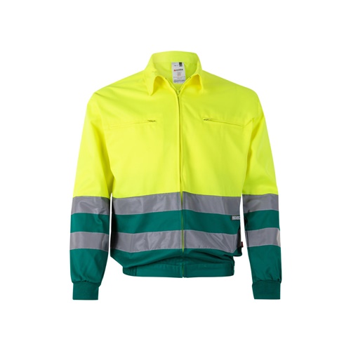 green VL NEPTUNE LARGE. Chaqueta de sarga bicolor (210g/m²) en poliéster (80%) y algodón (20%)