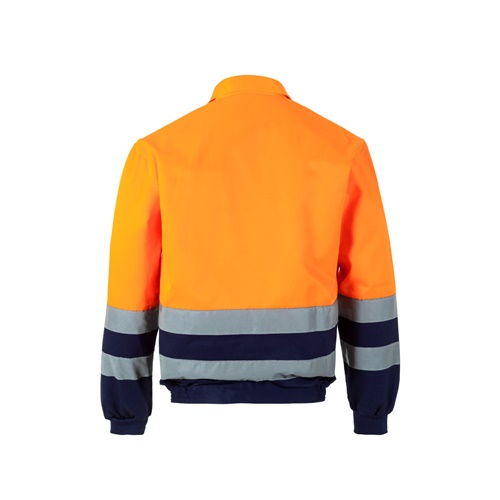 azul marino VL NEPTUNE LARGE. Chaqueta de sarga bicolor (210g/m²) en poliéster (80%) y algodón (20%)