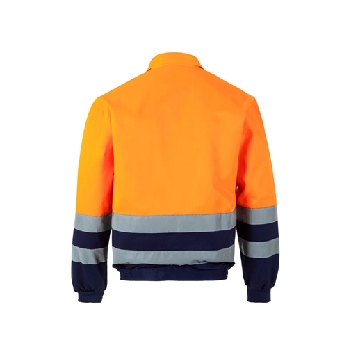 azul marino VL NEPTUNE LARGE. Chaqueta de sarga bicolor (210g/m²) en poliéster (80%) y algodón (20%)