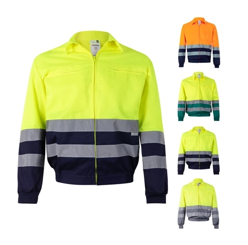 VL NEPTUNE LARGE. Chaqueta de sarga bicolor (210g/m²) en poliéster (80%) y algodón (20%)