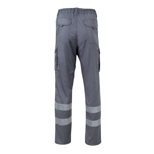 gray VL DIONYSUS. Pantalón multibolsillos bicolor (210 g/m²), en algodón (20%) y poliéster (80%)