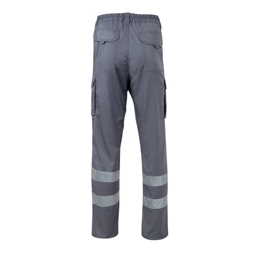 gray VL DIONYSUS. Pantalón multibolsillos bicolor (210 g/m²), en algodón (20%) y poliéster (80%)