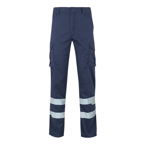 azul marino VL DIONYSUS. Pantalón multibolsillos bicolor (210 g/m²), en algodón (20%) y poliéster (80%)